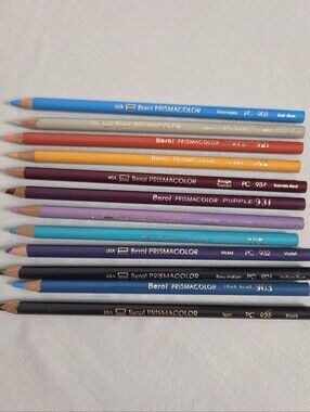 Vintage Berol Prismacolor Colored Pencil Lot of 12 USA Artist Grade